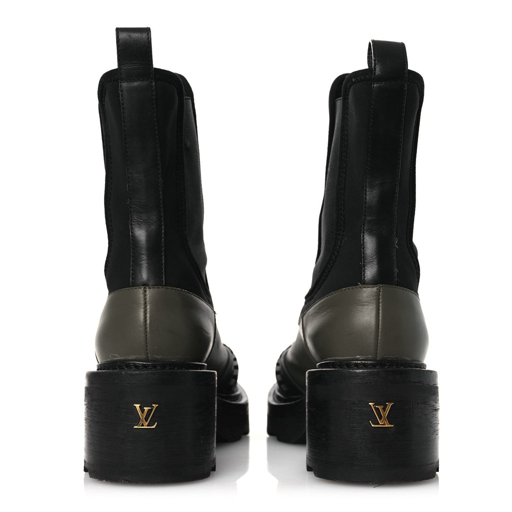 Calfskin Beaubourg Ankle Boots 39 Black Green