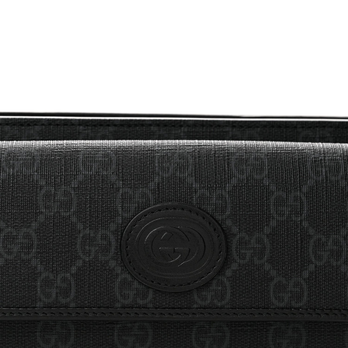 GG Supreme Monogram Canvas Interlocking G Belt Bag Black