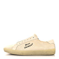 Distressed Canvas Court Classic Sneakers 42 Panna