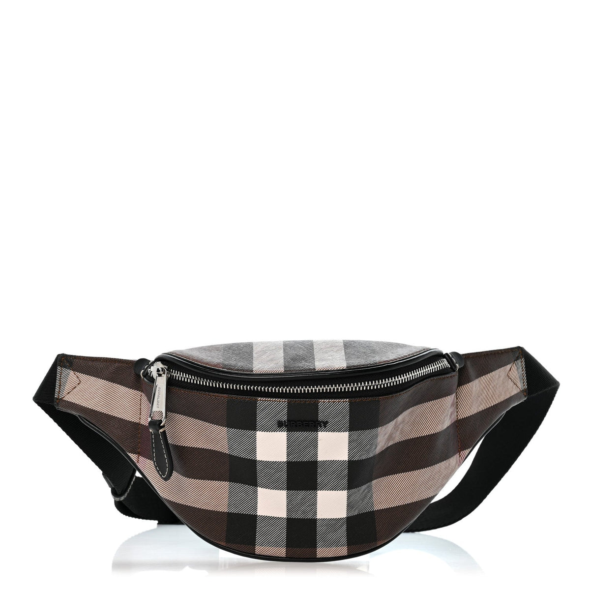 E-canvas Check Cason Bum Bag Dark Birch Brown