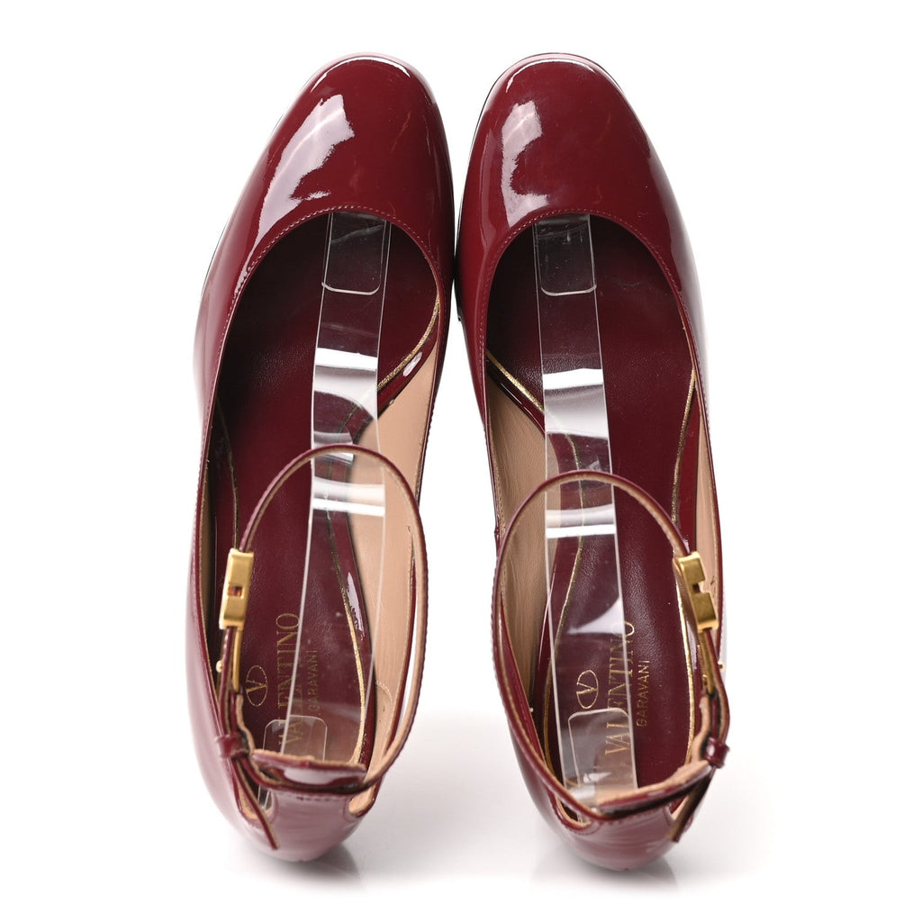 Patent Tan-Go 55/155mm Platform Sandals 38 Burgundy