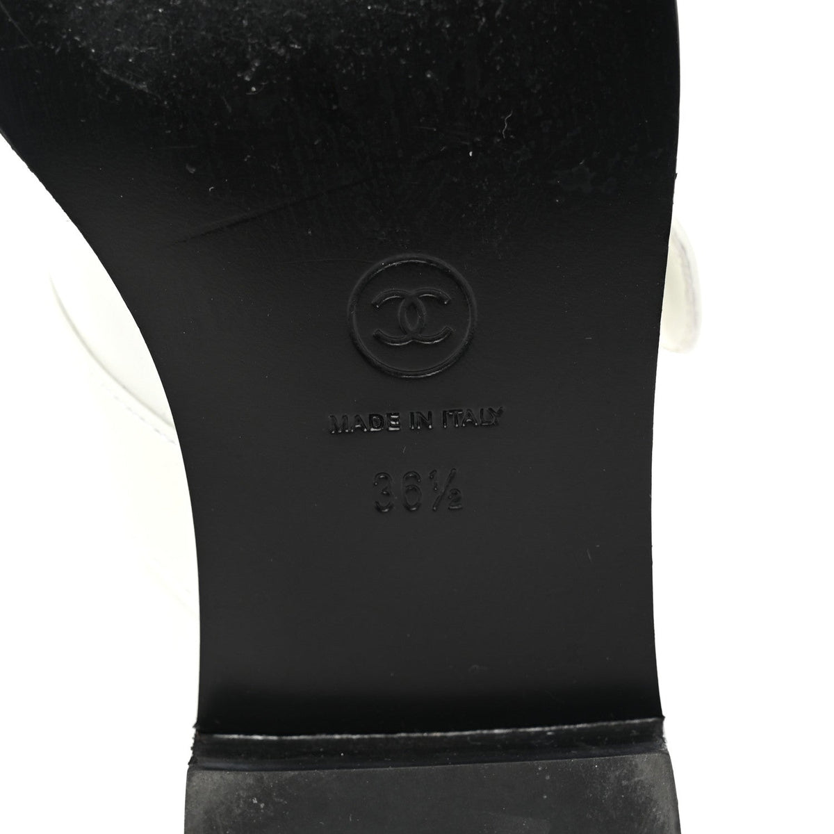 Patent Calfskin Mary Janes Flats 36.5 White Black