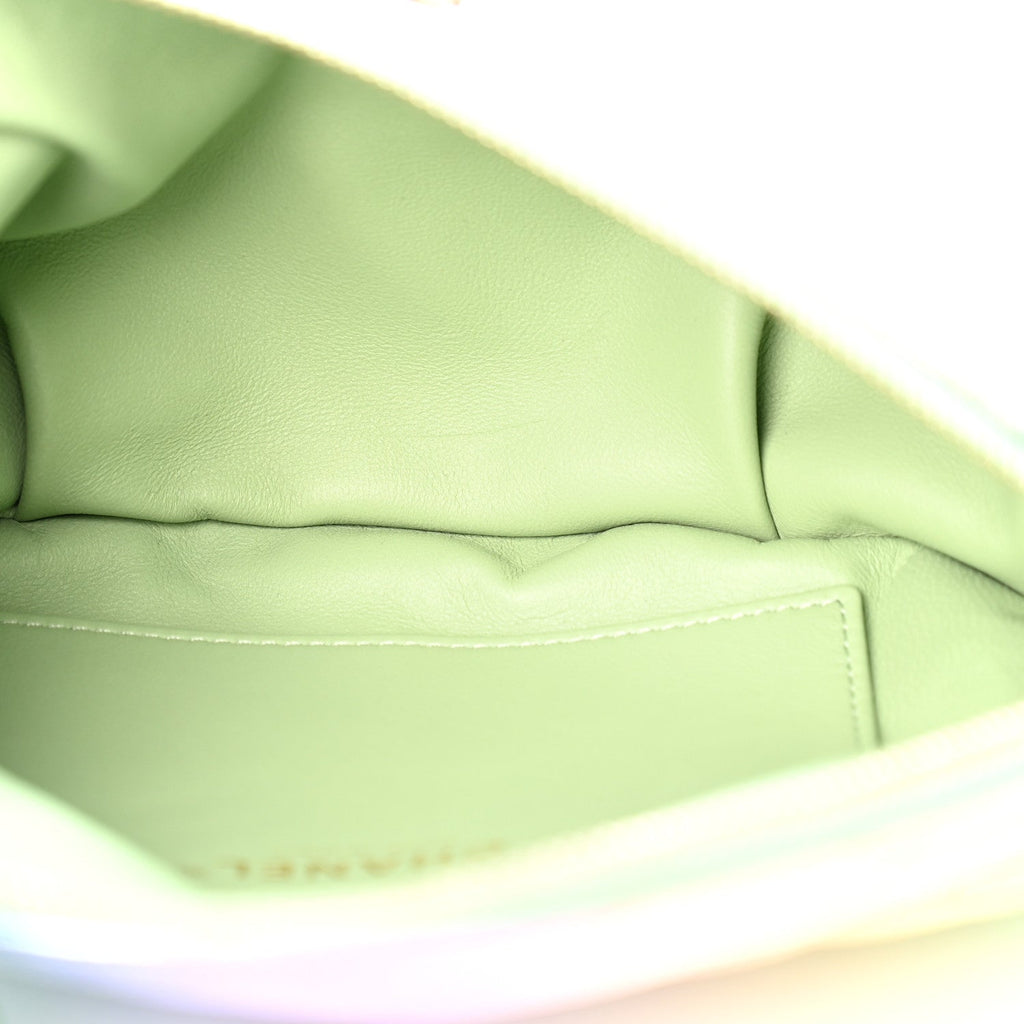 Gradient Metallic Lambskin Quilted Walking Mood Waist Bag Fanny Pack Pink Purple Green