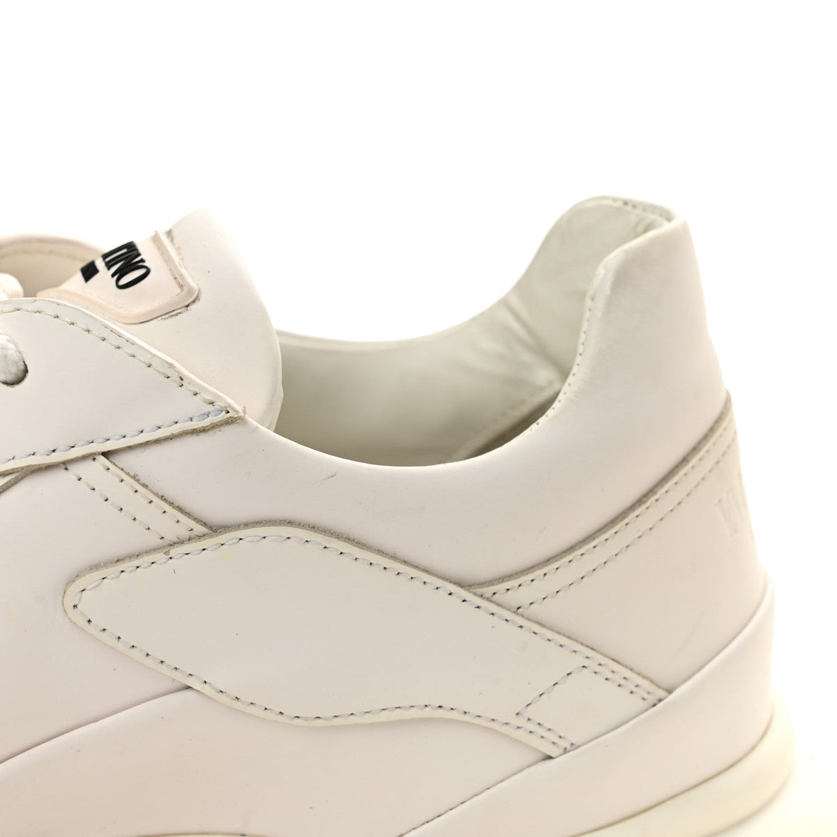 Calfskin VLTN Mens Bounce Sneakers 43 White Brown