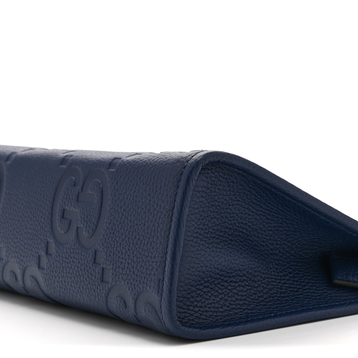 Piuma Calfskin Jumbo GG Embossed Pouch  Royale