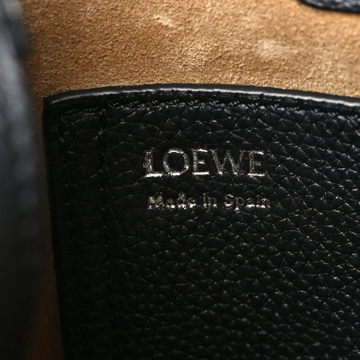 Soft Grained Calfskin Mini Pebble Bucket Bag Black
