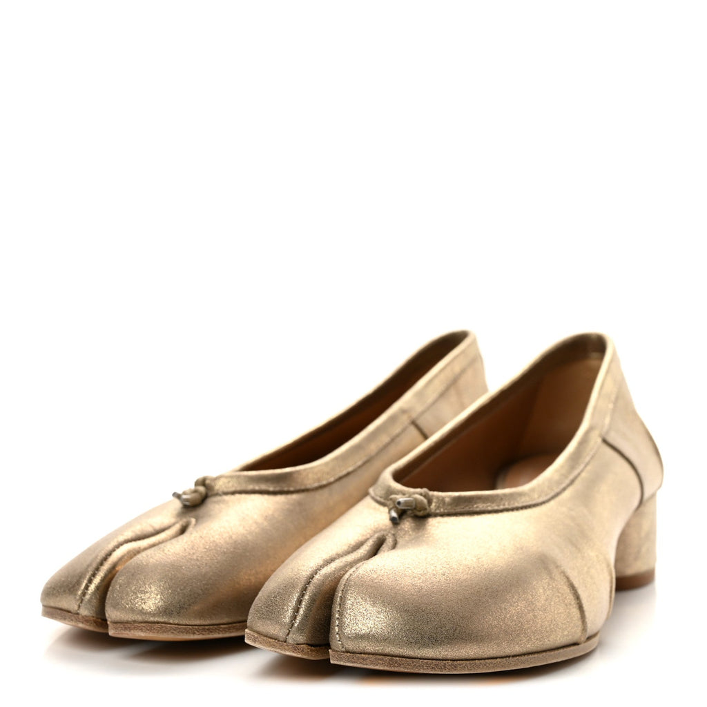 Nappa Tabi New Ballerina 35mm Pumps 40 Gold