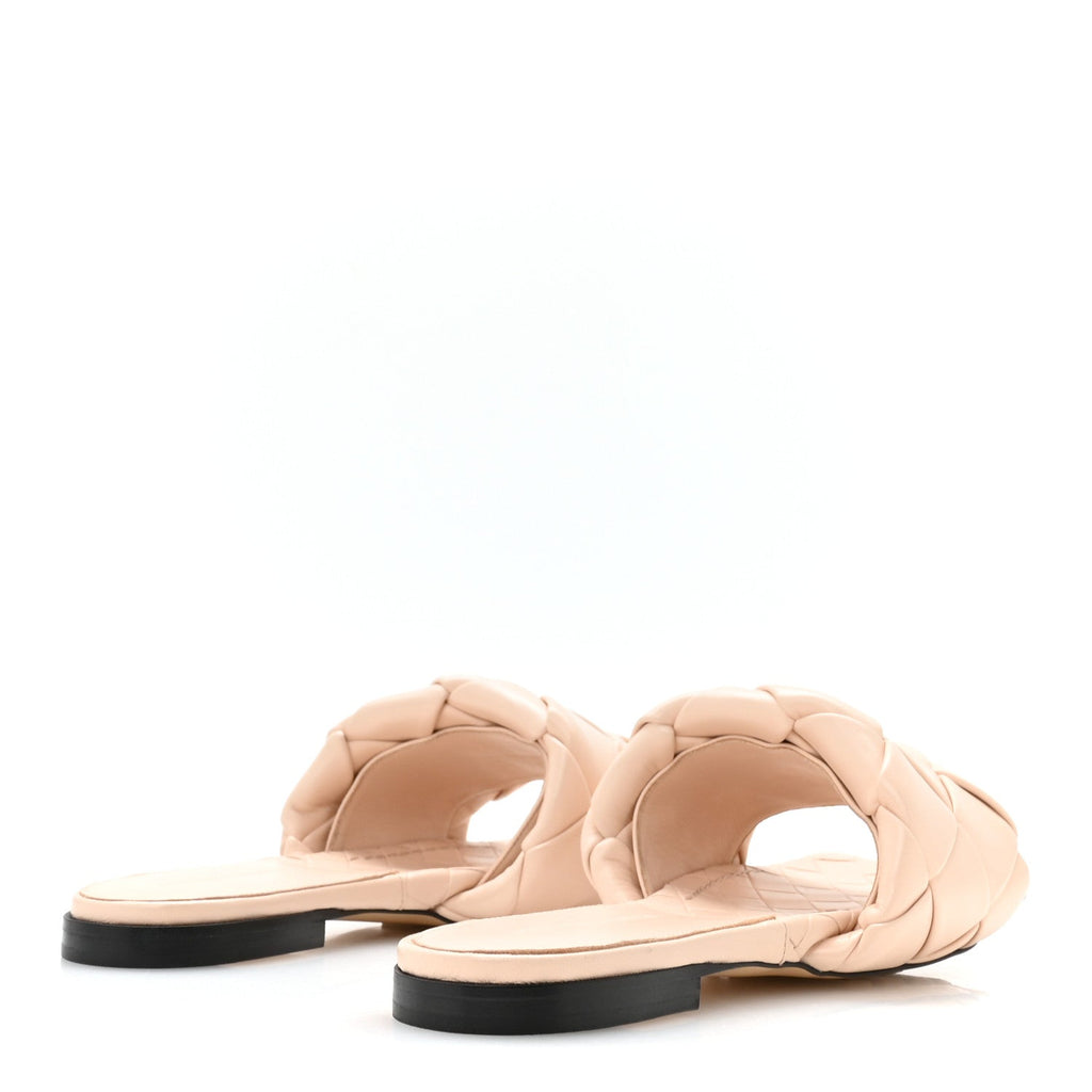 Nappa Maxi Intrecciato Lido Flat Sandals 38.5 Bandage