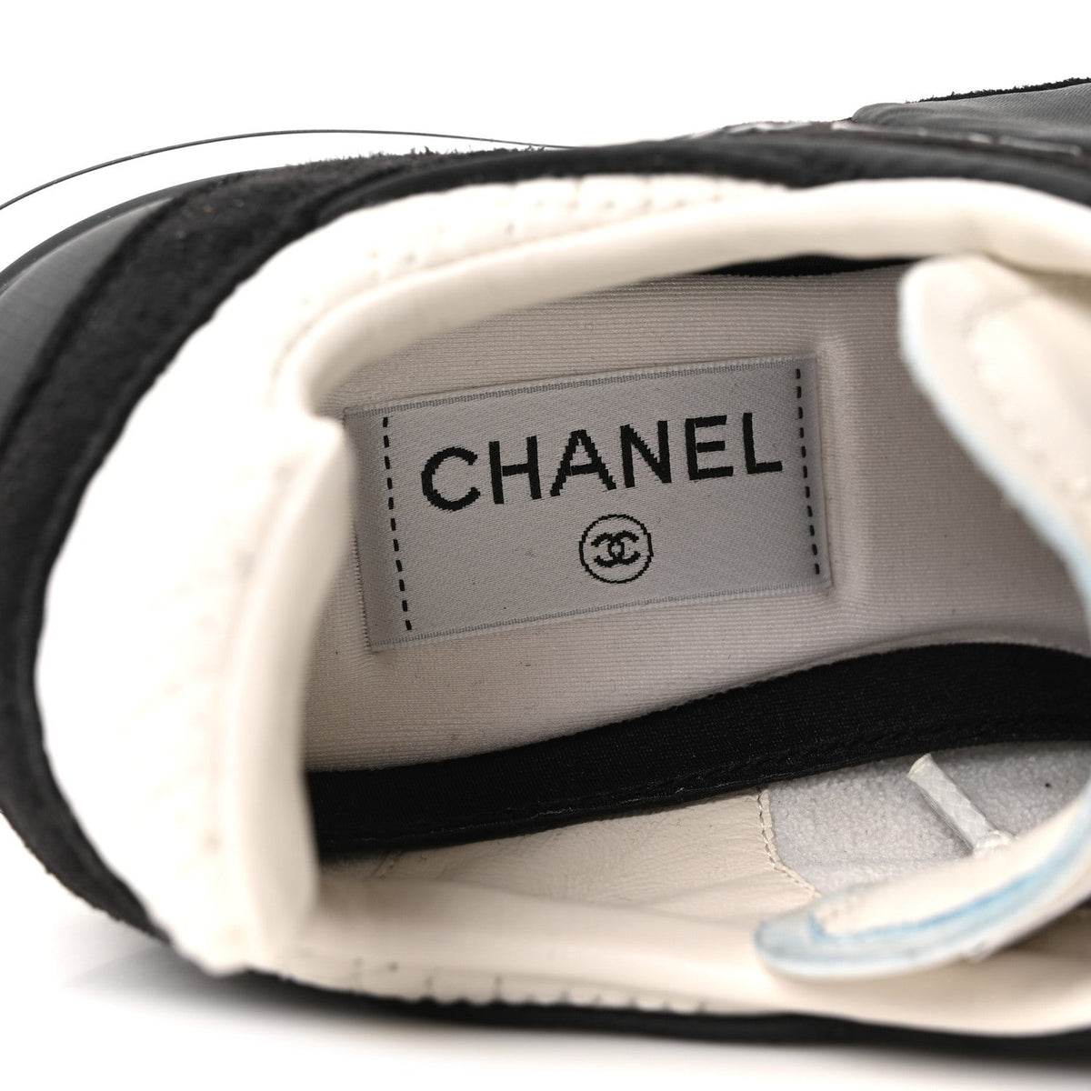 Nylon Suede Kidskin Calfskin Logo Sneakers 38 Black White