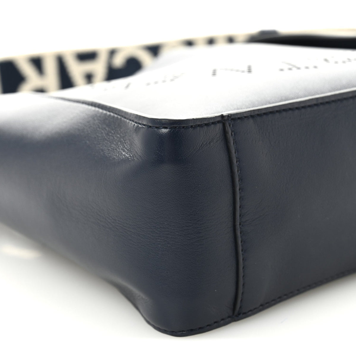 Eco Alter Nappa Perforated Logo Mini Crossbody Navy