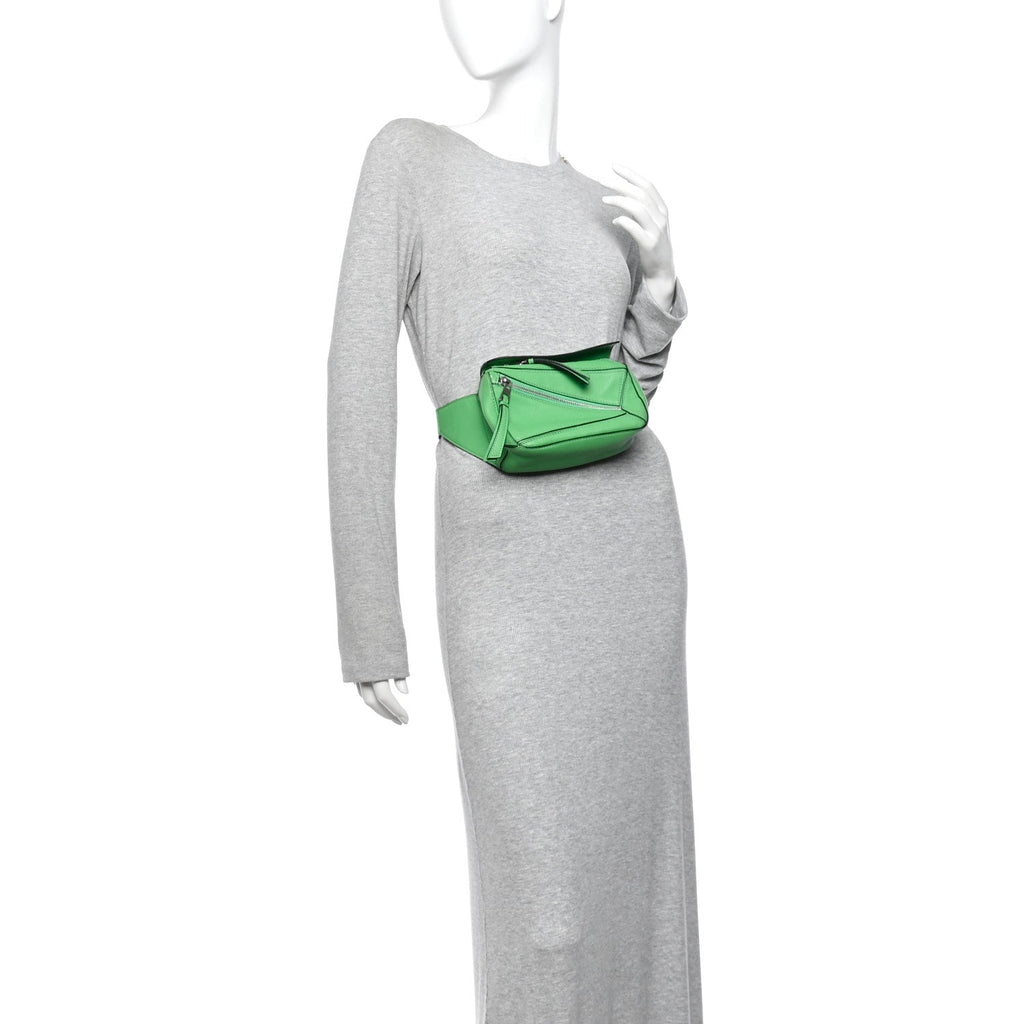 Calfskin Mini Puzzle Bumbag Clover Green