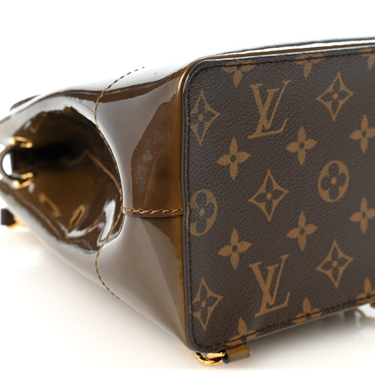 Patent Monogram Hot Springs Backpack Vert Bronze