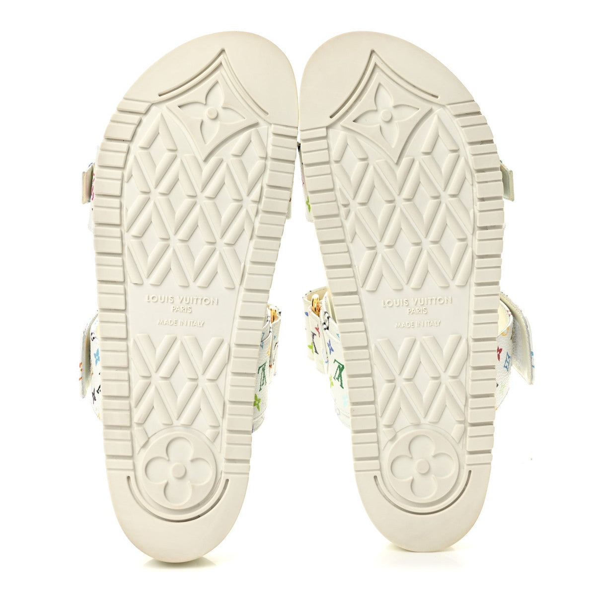LV X TM Monogram Multicolor Bom Dia Comfort Mule Sandals 38 White