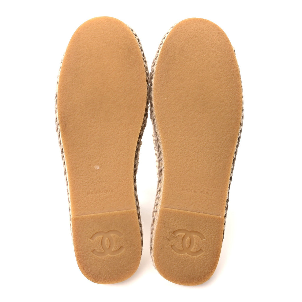 Denim CC Espadrille Mules 40  White Black