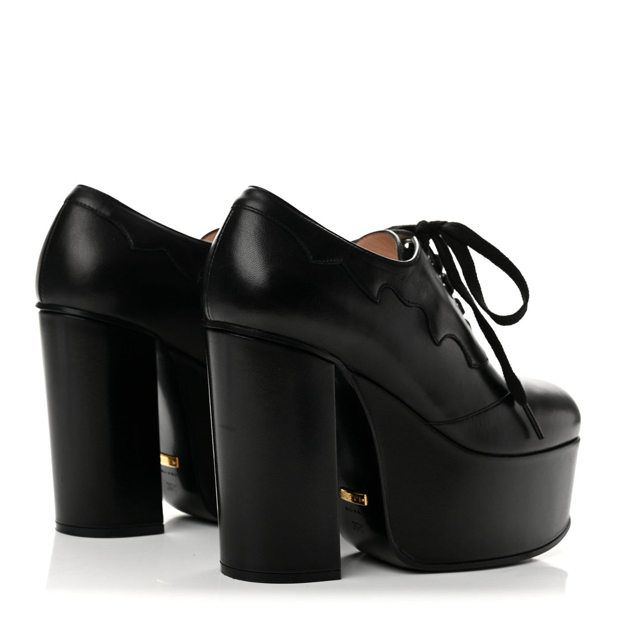 Malaga Kid Otis Lace Up Platform Pumps 36.5 Black