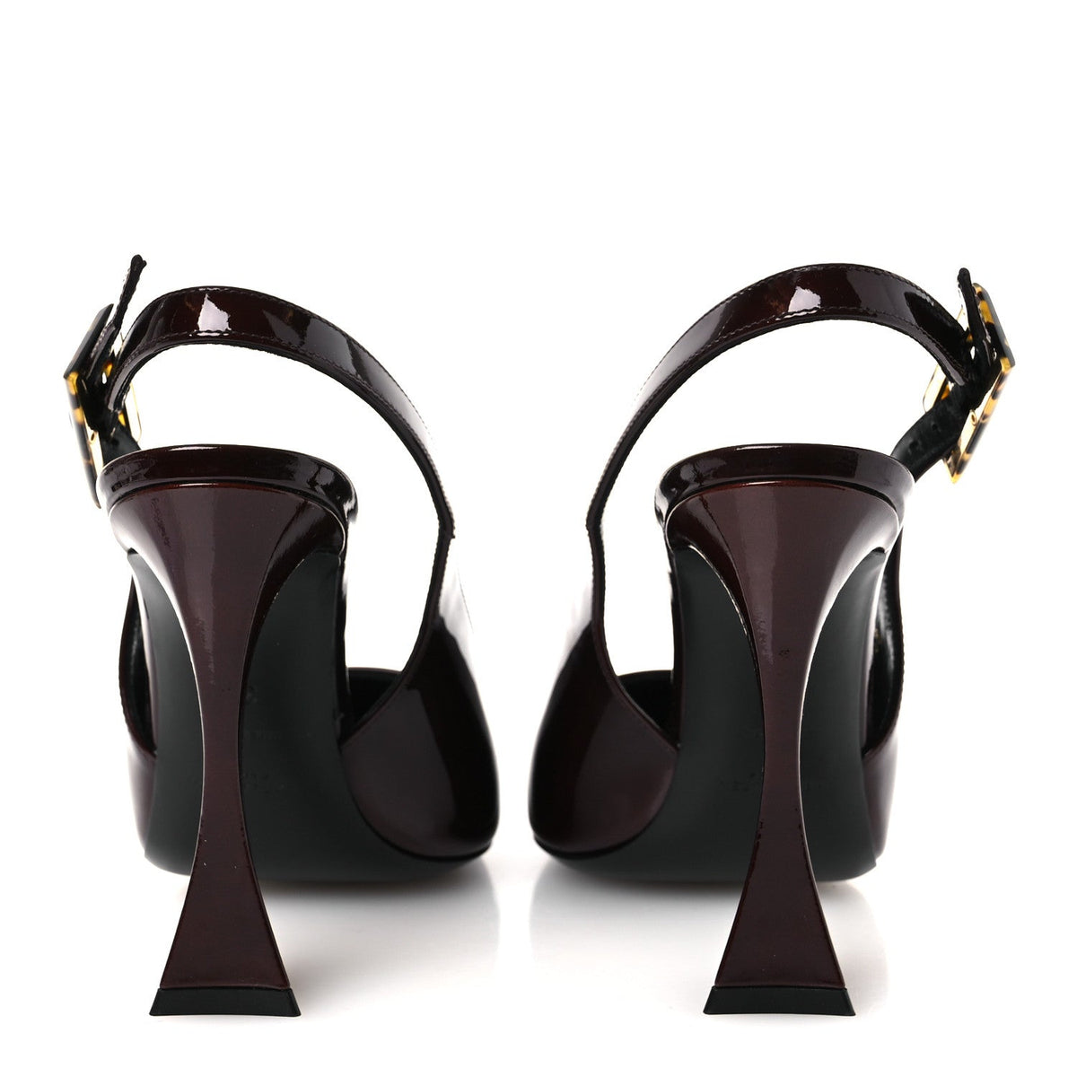 Vernice Gloss Dune 110 Slingback Pumps 38 38 Marron Glace
