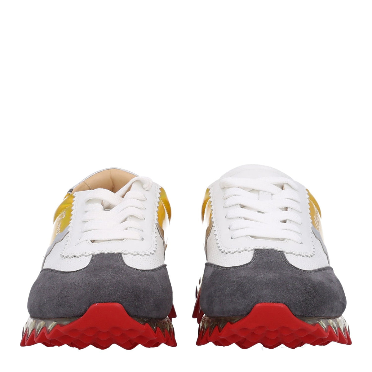 Suede Calfskin Mens Loubishark Sneakers 43 Versio