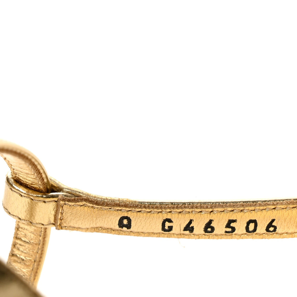 Metallic Lambskin CC Strappy Sandals 38 Gold