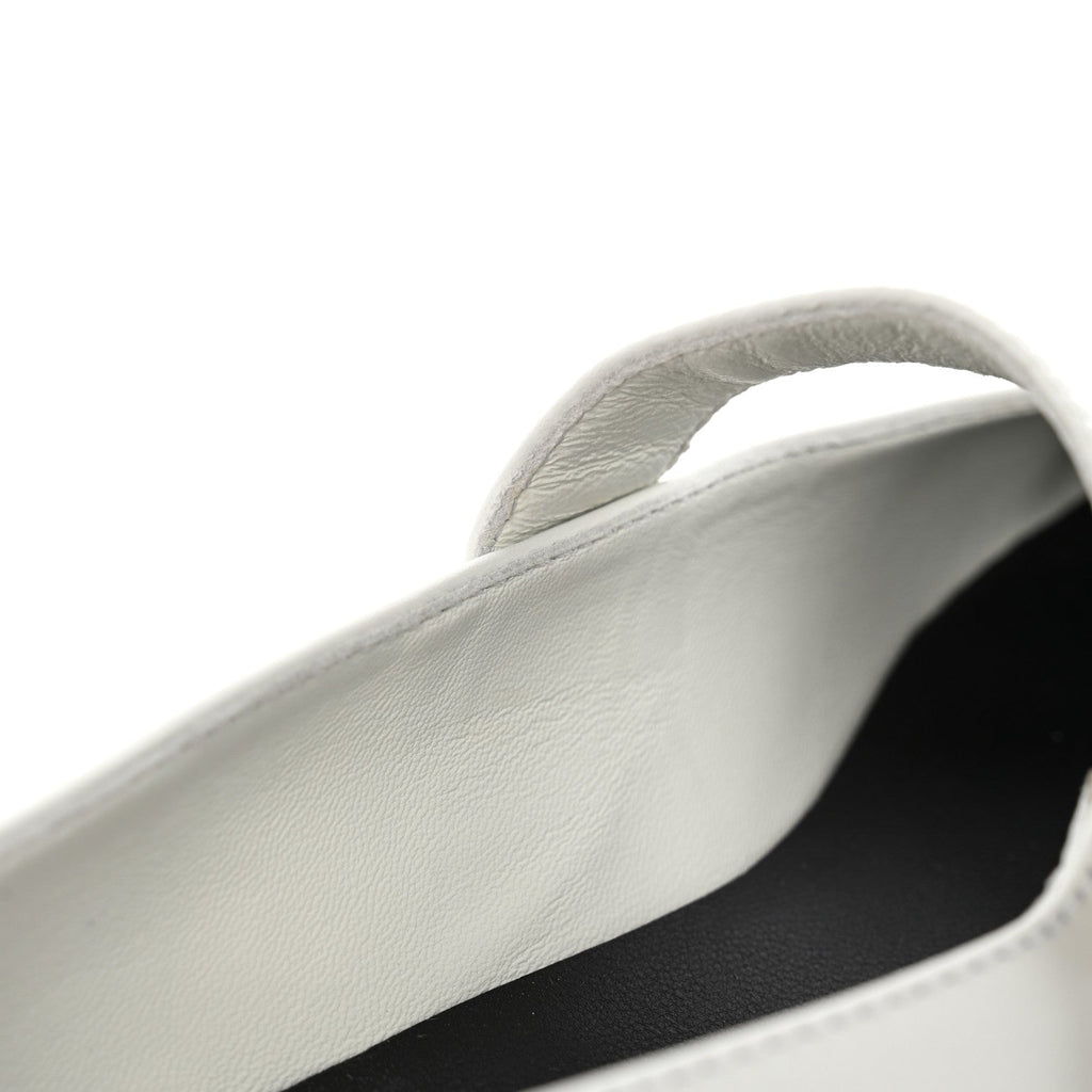 Patent Calfskin Mary Janes Flats 36.5 White Black