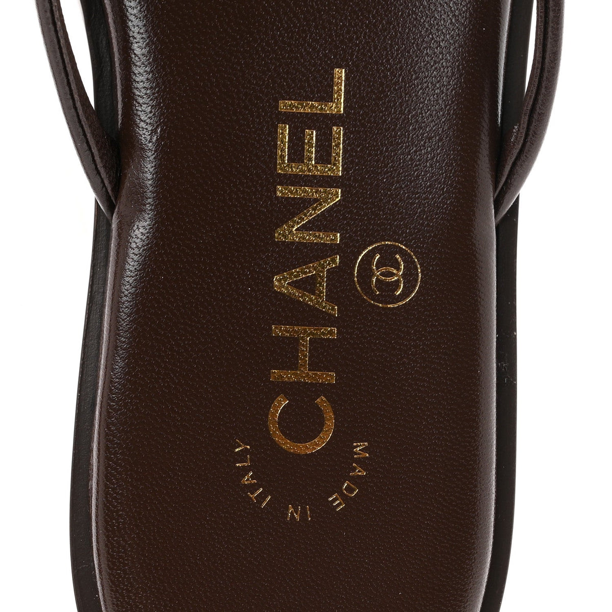 Goatskin CC Times Square Thong Sandals 37 Brown