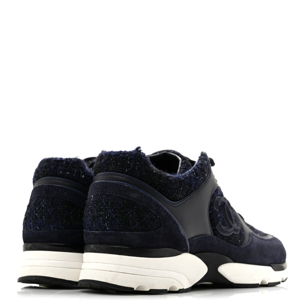 Tweed Suede Womens CC Sneakers 37.5 Black Blue