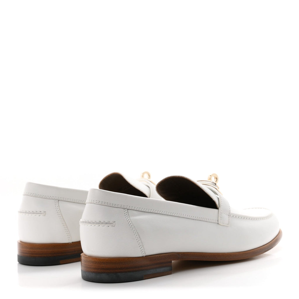 Calfskin Womens Destin Loafers 38 White