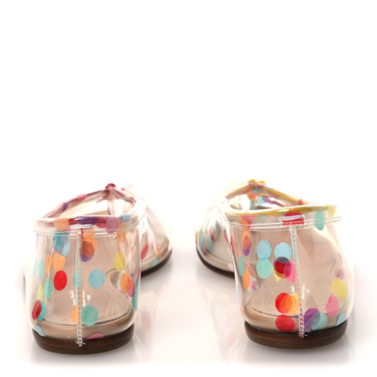 PVC Confetti Printed Tabi Ballerina Flats 39 Multicolor