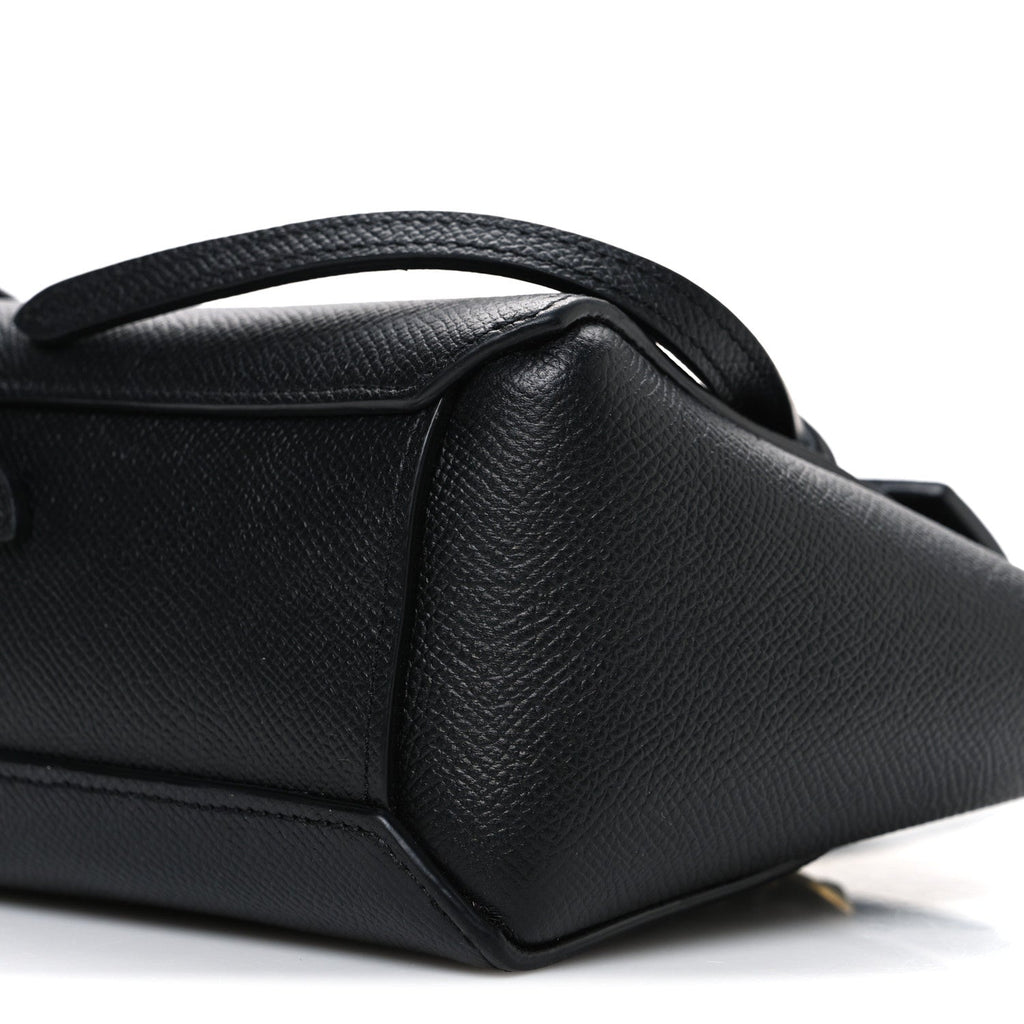 Grained Calfskin Pico Belt Bag Black