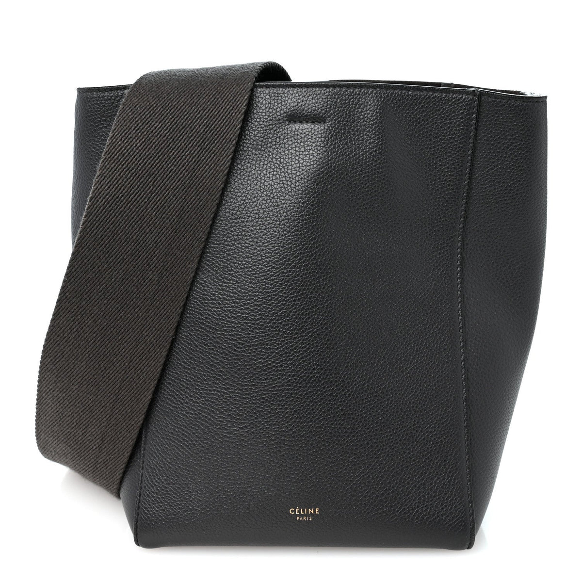 Soft Grained Calfskin Small Sangle Bucket Bag Kohl