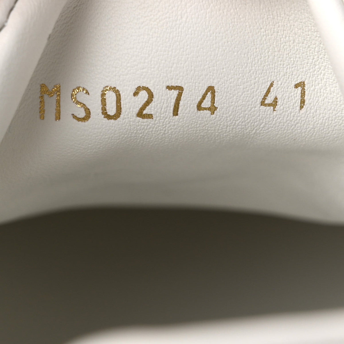 Calfskin Monogram Embossed Front Row Sneakers 41 White