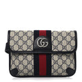 GG Supreme Monogram Web Small Ophidia Belt Bag 80 32 Beige Navy