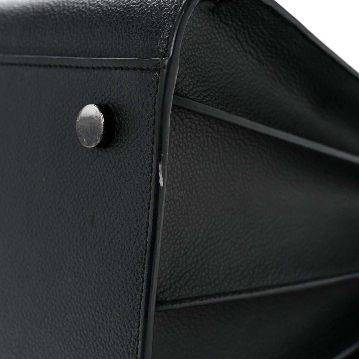 Grained Calfskin Large Sac De Jour Carryall Black