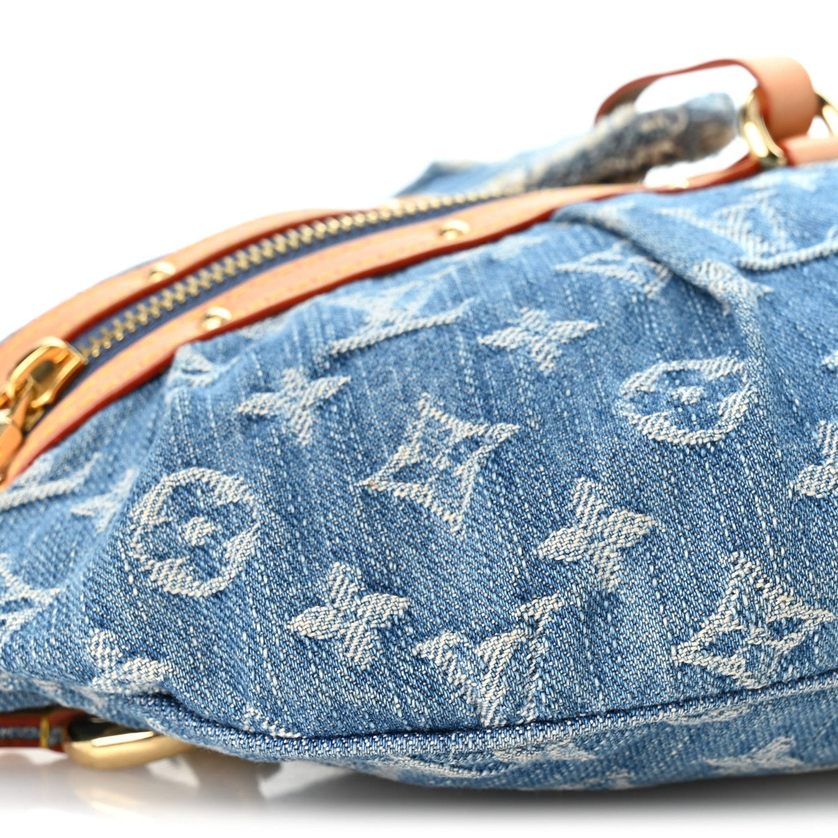 Monogram Denim High Rise Bumbag Blue