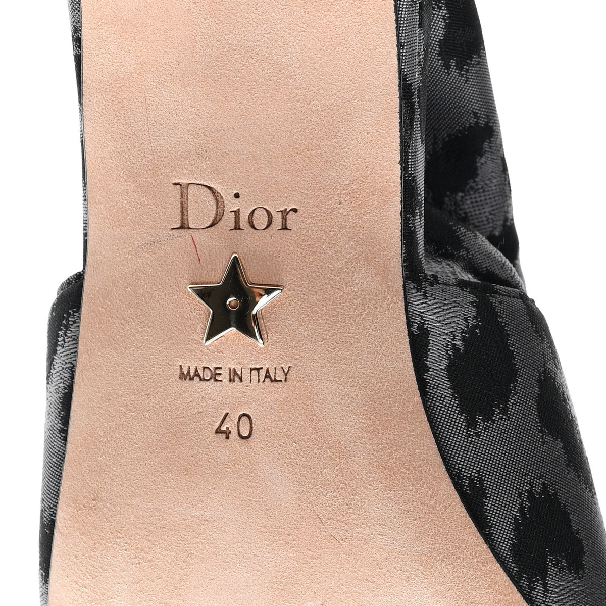 Nylon Leopard Print Mizza Slingback Pumps 40 Grey Multicolor
