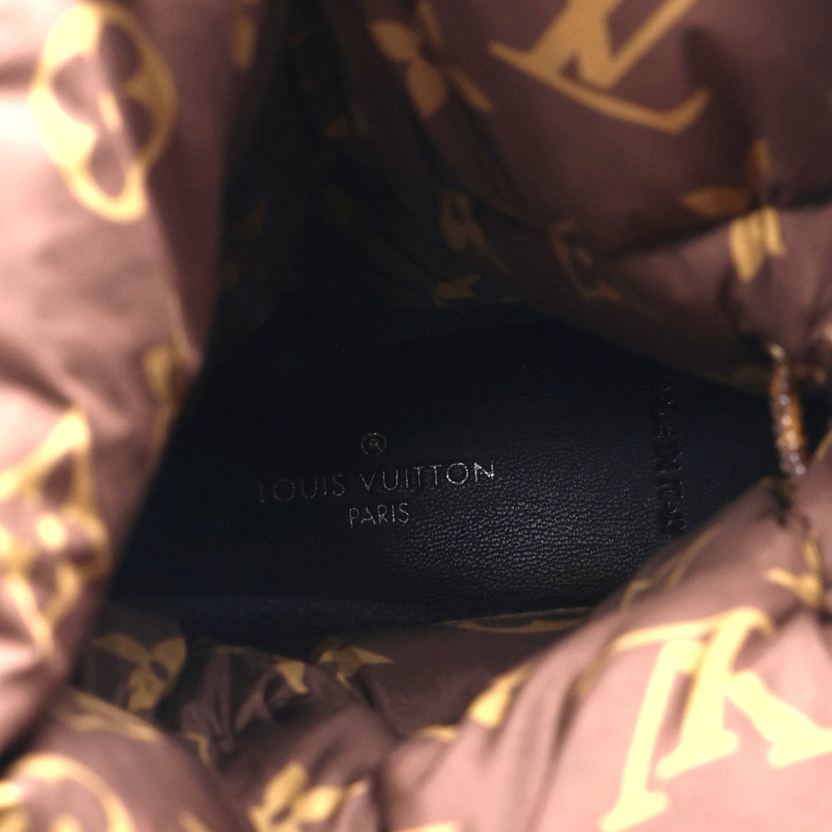 Nylon Monogram Pillow Comfort Ankle Boot 37 Black