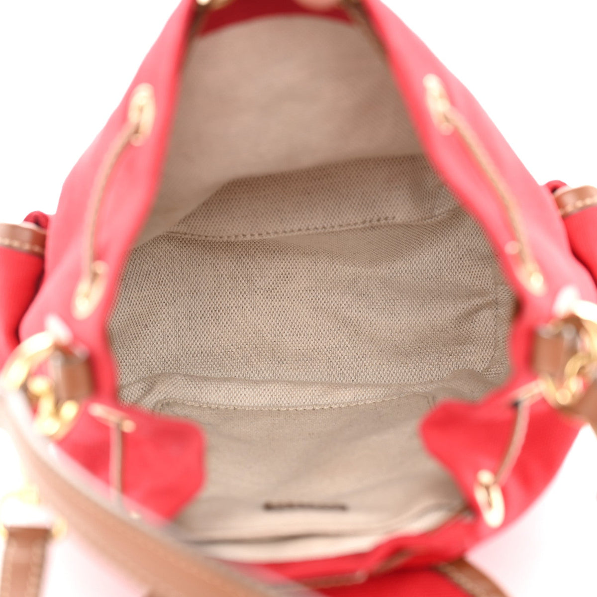 Canapa Soft Calfskin Mini Backpack Rosso Brandy