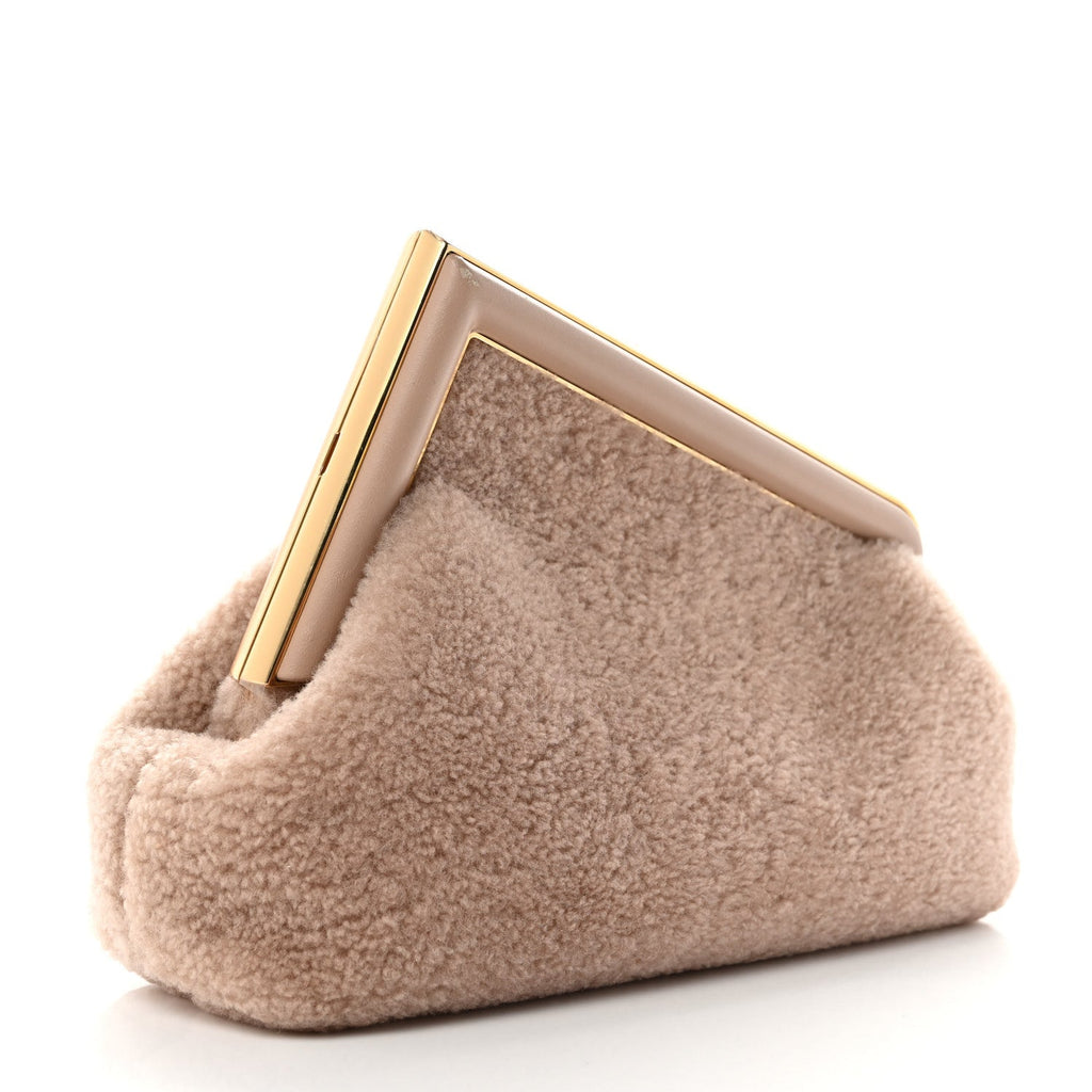 Shearling Small Fendi First Rosa Plaster
