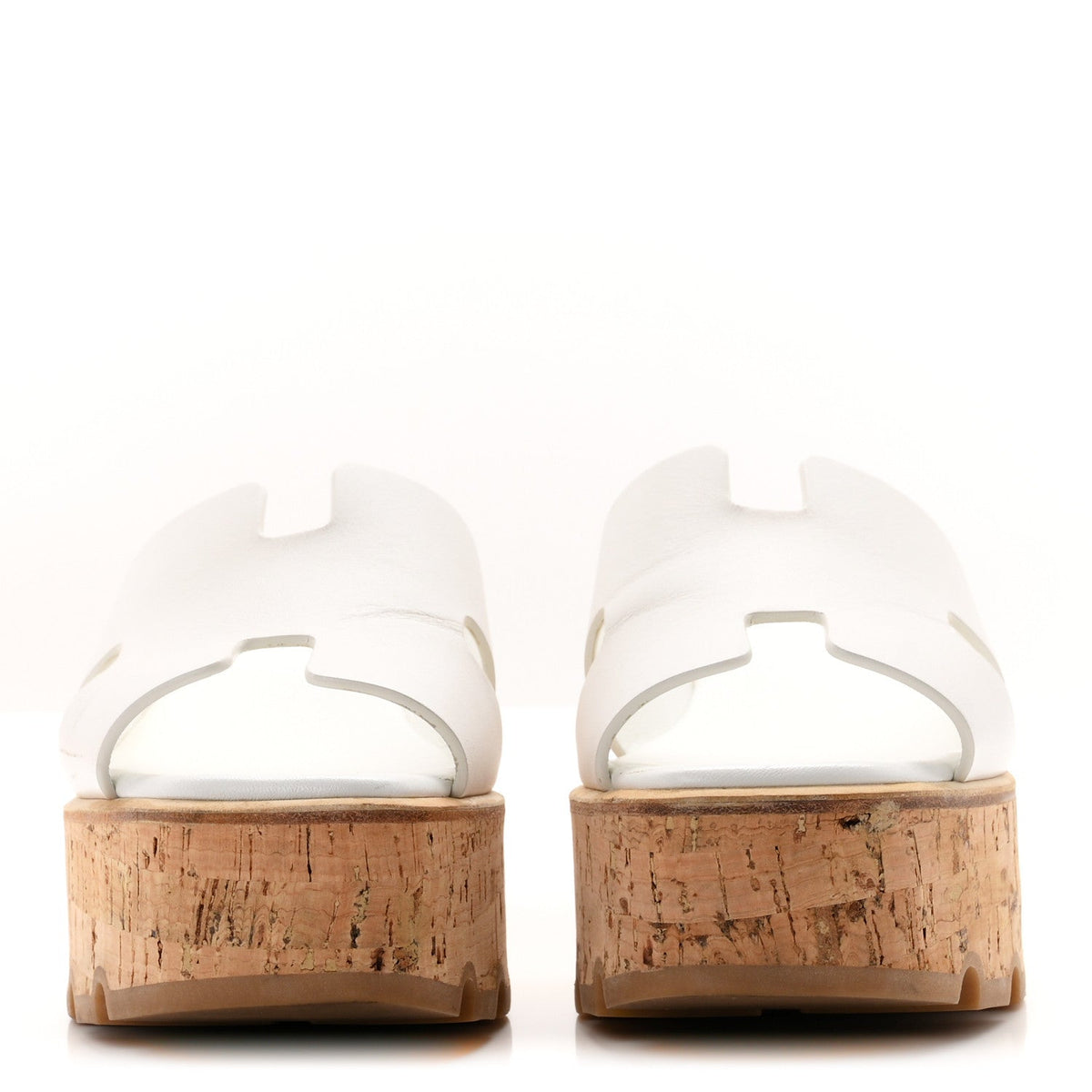 Calfskin Cork Eze 30 Sandals 37 White