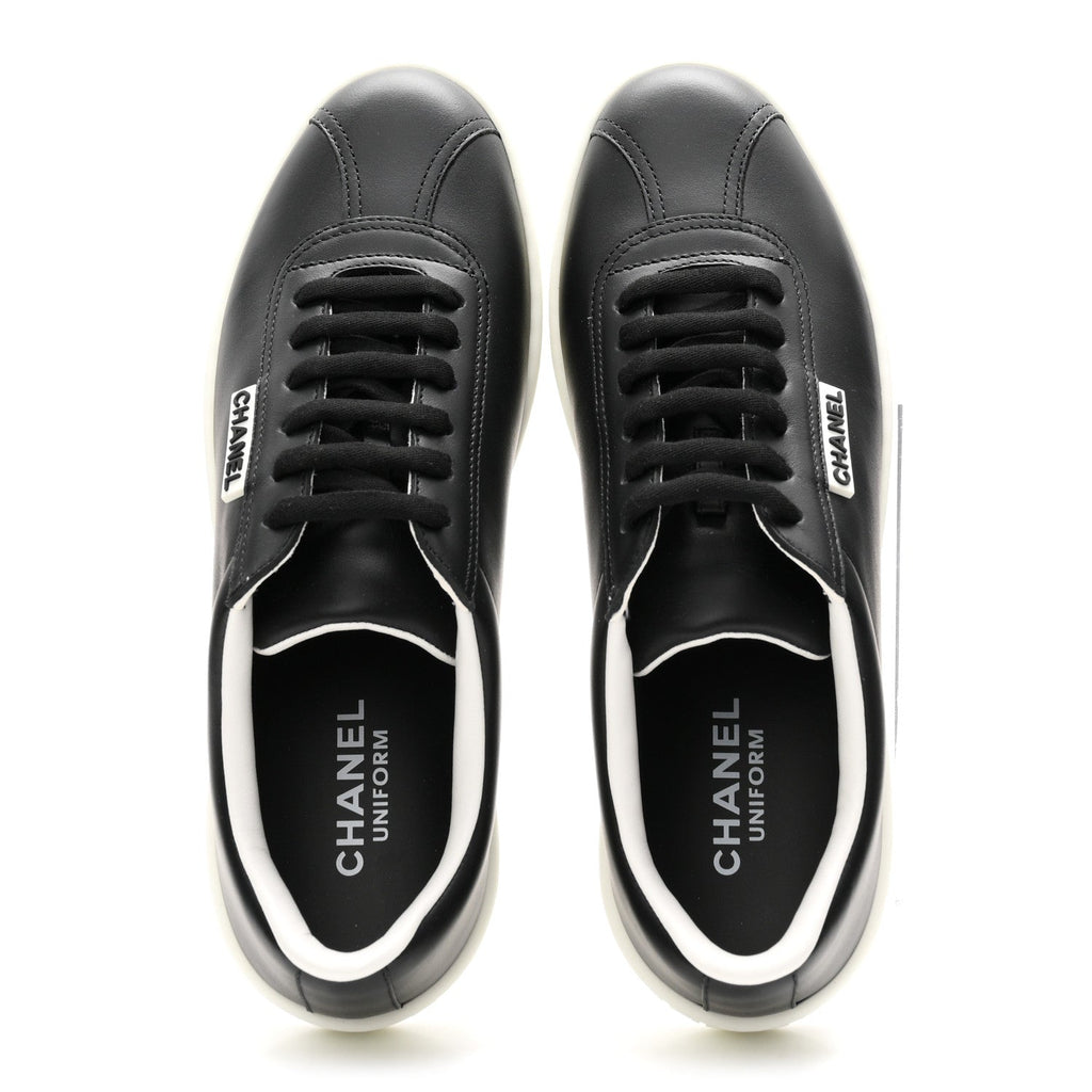 Calfskin CC Womens Sneakers 38 Black