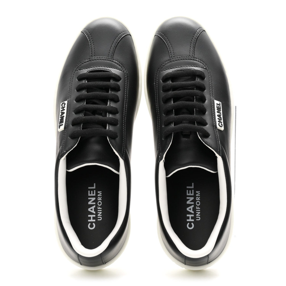 Calfskin CC Womens Sneakers 38 Black