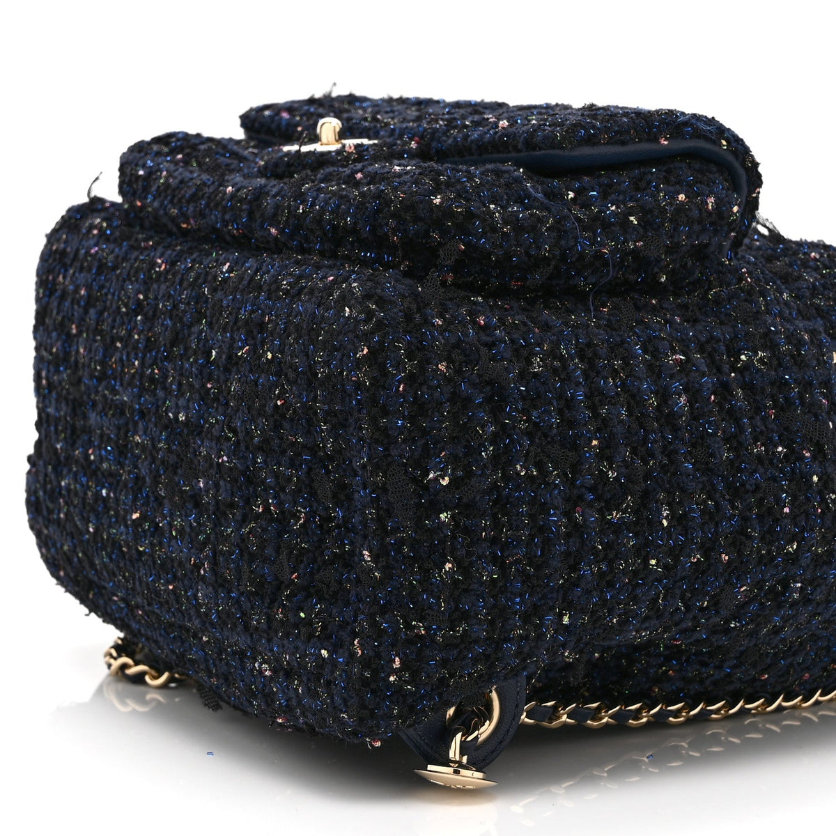 Tweed Front Pocket Backpack Navy