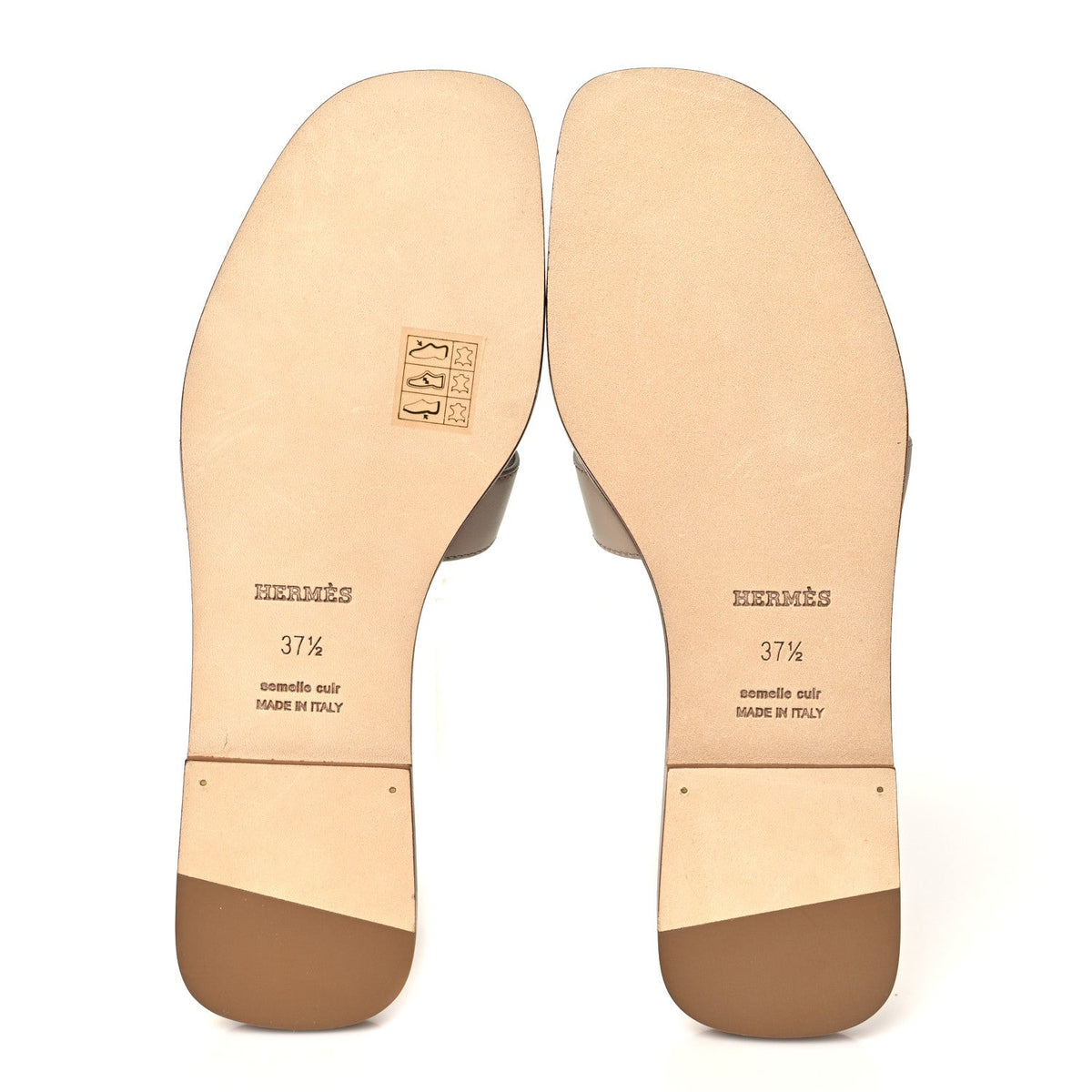 Box Calfskin Oran Sandals 37.5 Beige Nude