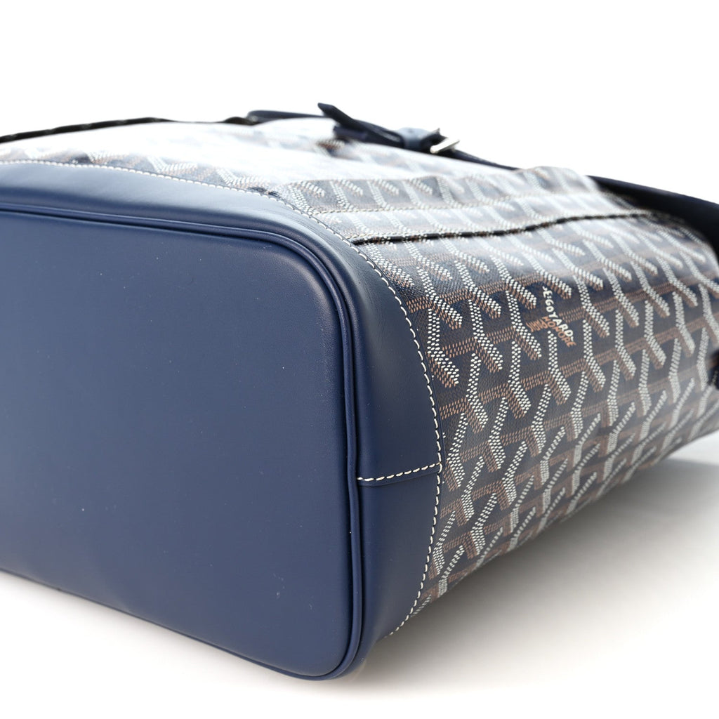 Goyardine Calfskin Alpin MM Backpack Navy