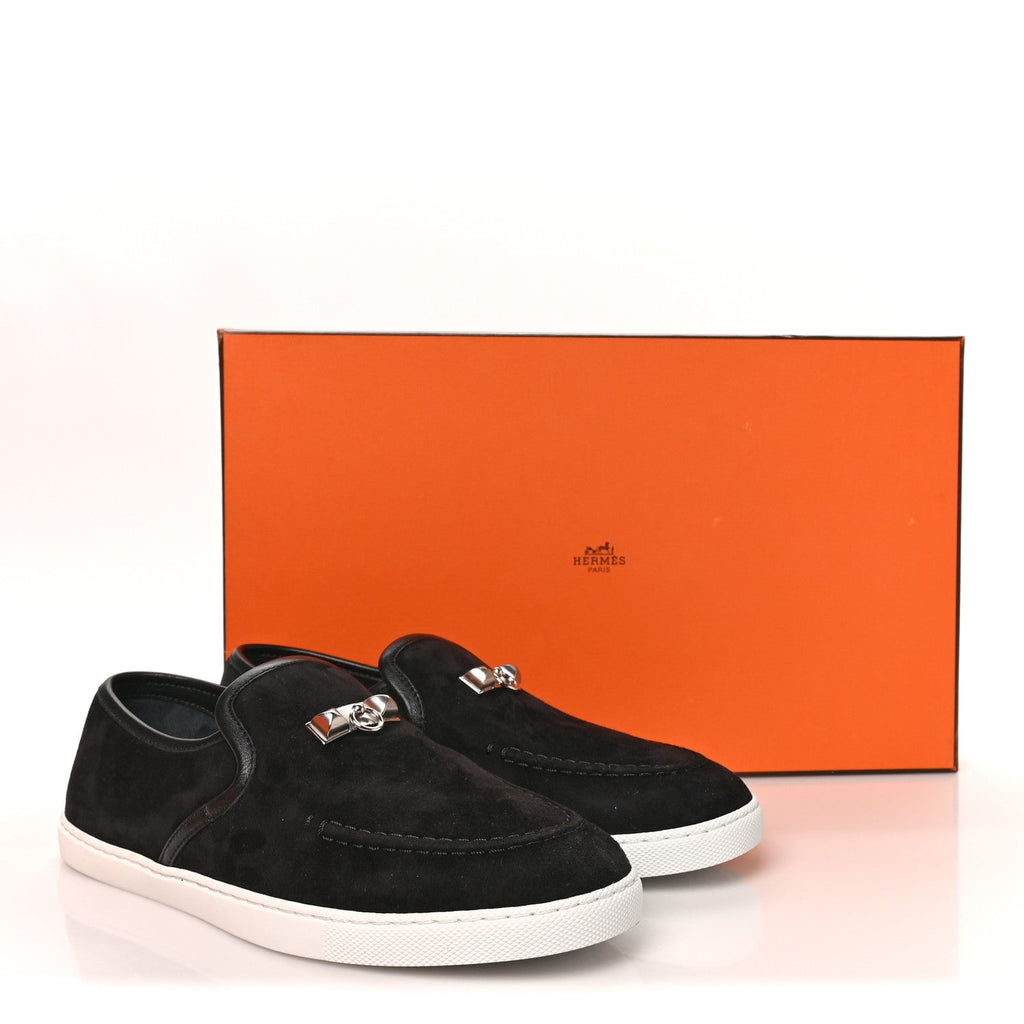 Suede Goatskin Nappa Jour Loafers 38 Black