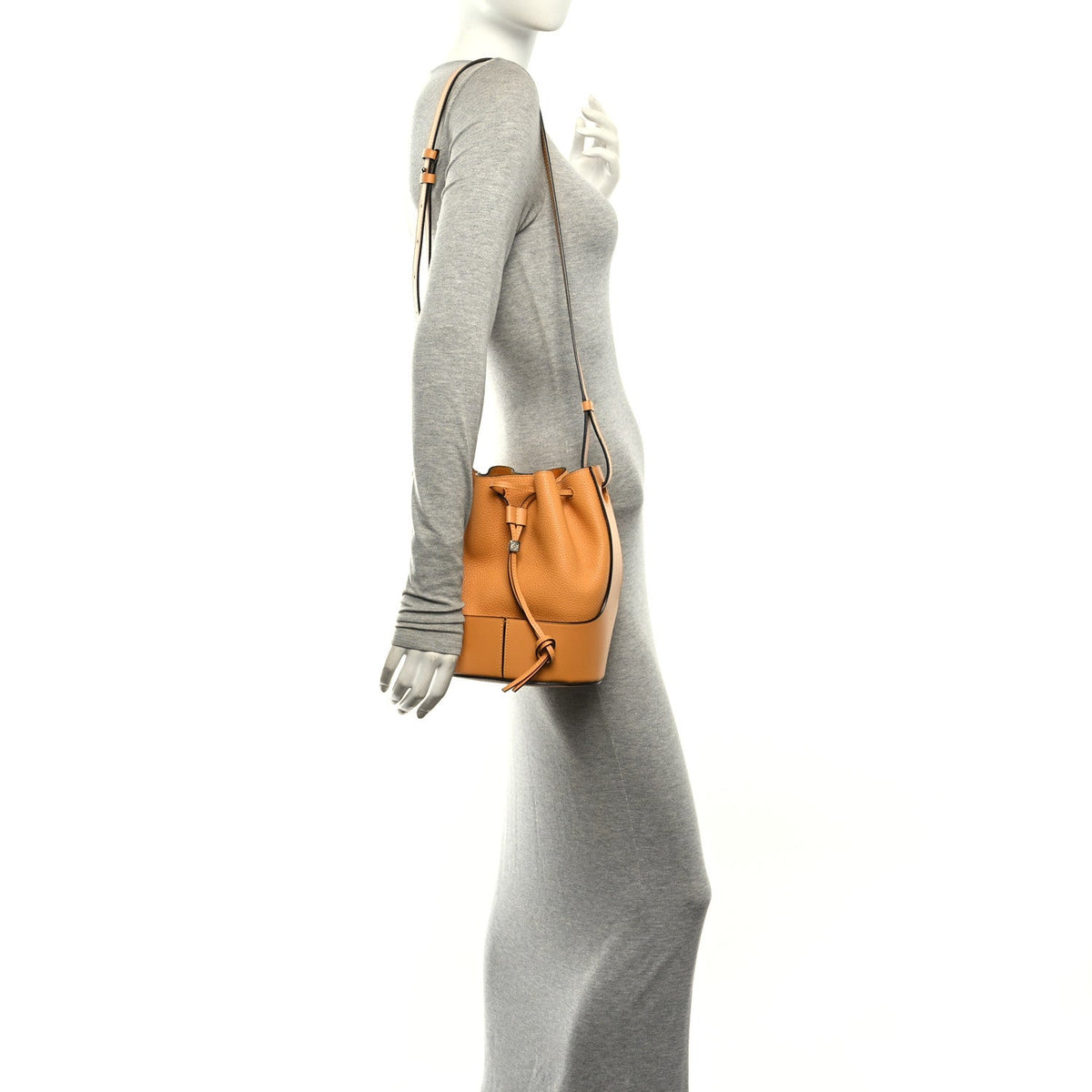 Calfskin Small Balloon Bucket Bag Yellow