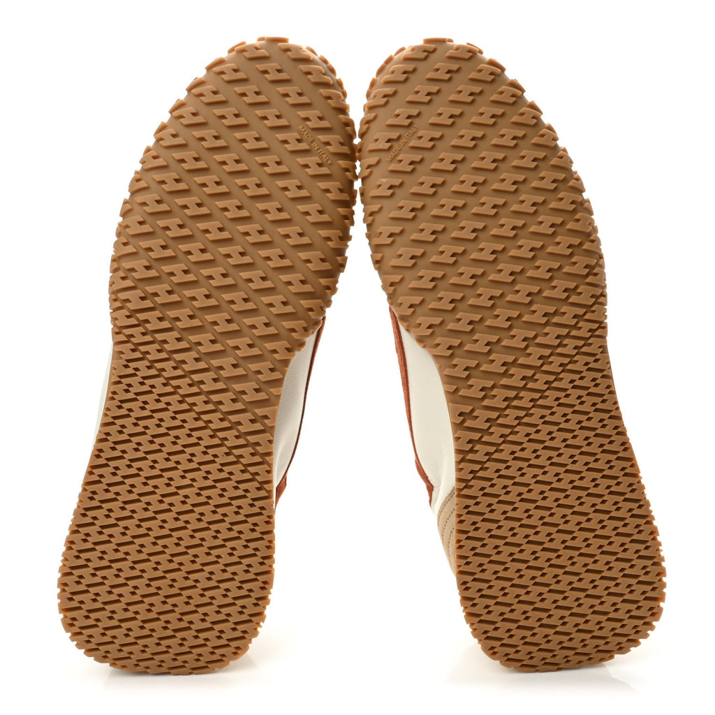 Nappa Suede Goatskin Womens Jet Sneakers 40 Multicolor Orange Canyon