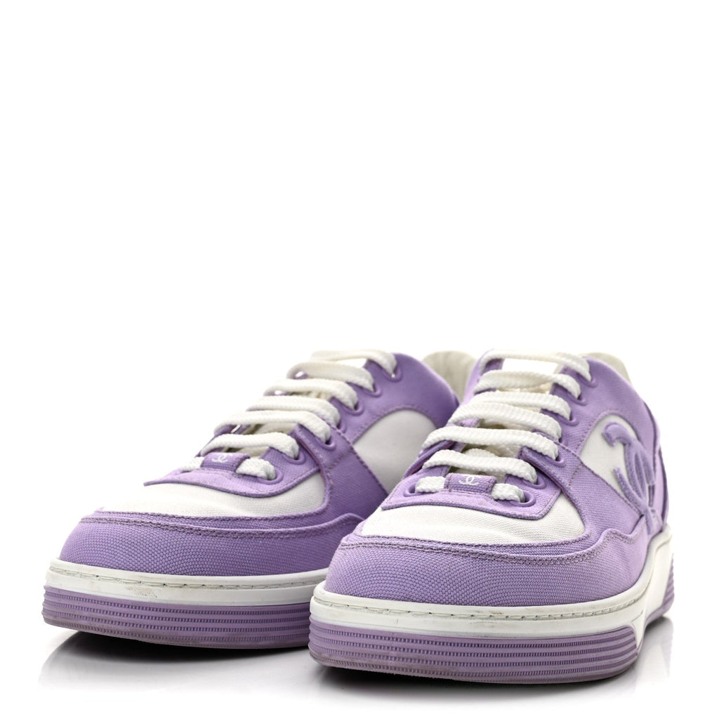 Cotton Sneakers 39 Purple White
