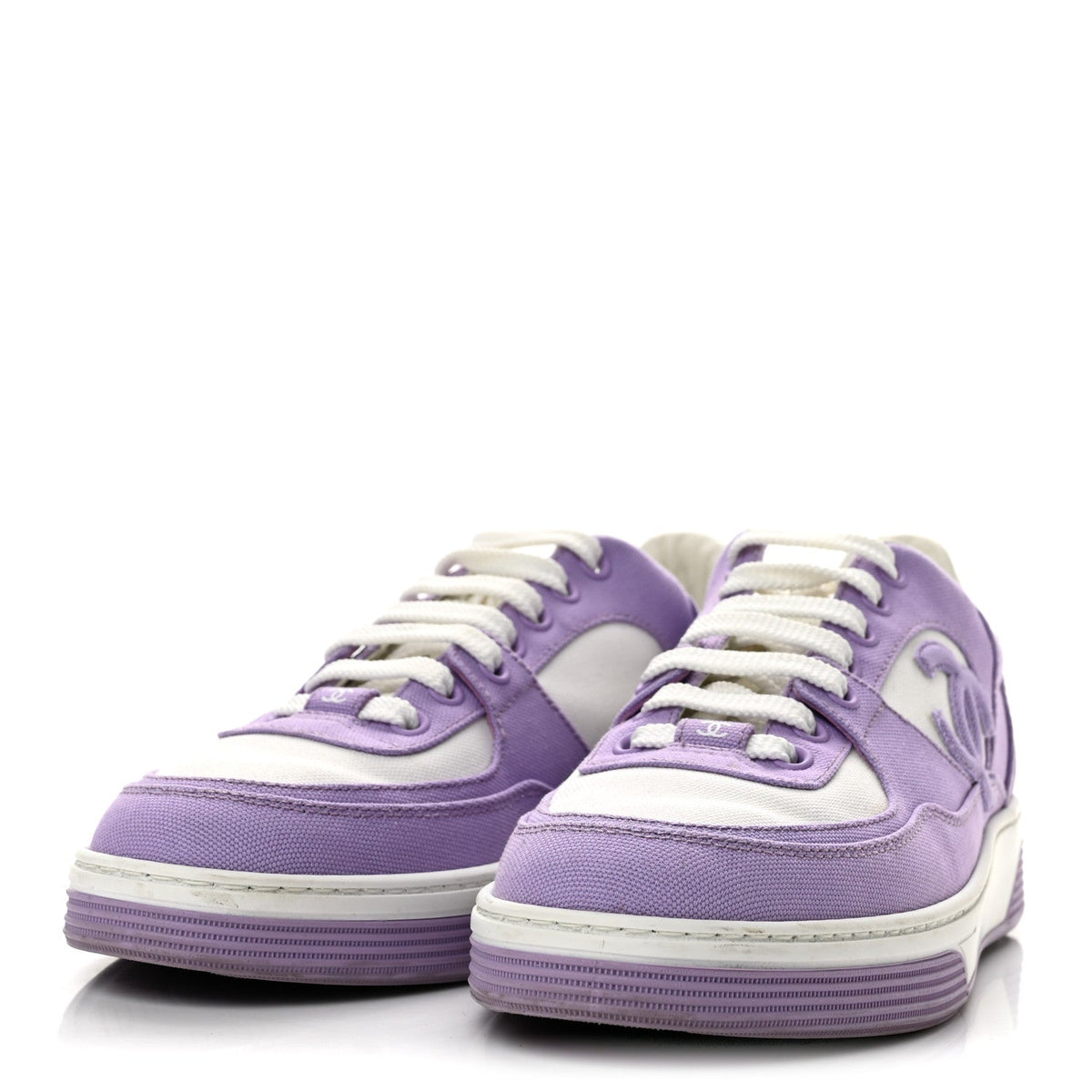 Cotton Sneakers 39 Purple White