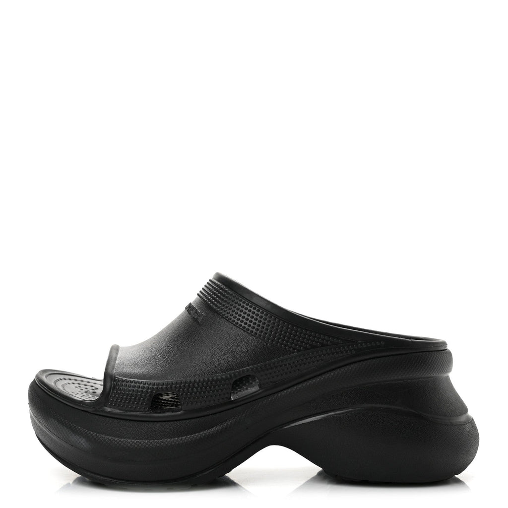 X CROCS Rubber Womens Pool Slides 36 Black