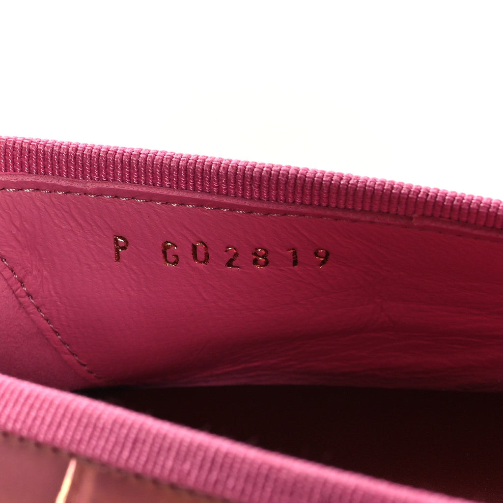 Iridescent Calfskin Crocodile Embossed Ballerina Flats 40 Pink